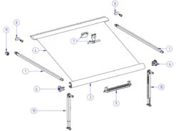 Thule Omnistor Staander Caravan Style 230-260 -Thule 236331 236331 images other thule omnistor caravan style spare parts 3 ecommerce