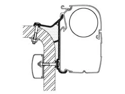 Thule Omnistor Adapter Hymer B2 Klasse Serie 5 4,50m
