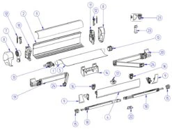 Thule Omnistor Set Eindkappen Voorlijst 5003 Wit -Thule thule omnistor 5003 spare parts 3 ecommerce 1