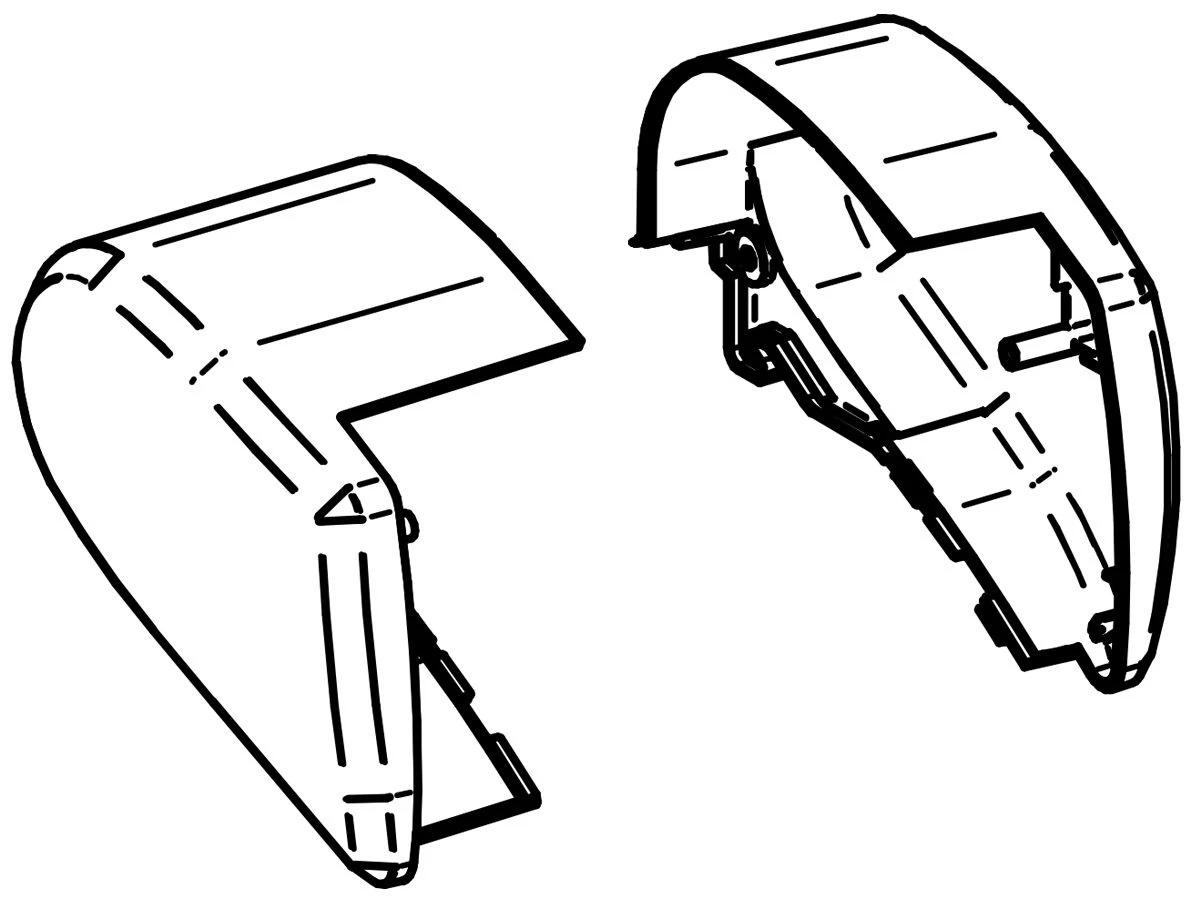 Thule Omnistor Set Eindkappen Cassette 6300 Antraciet 3 Thule Omnistor Set Eindkappen Cassette 6300 Antraciet